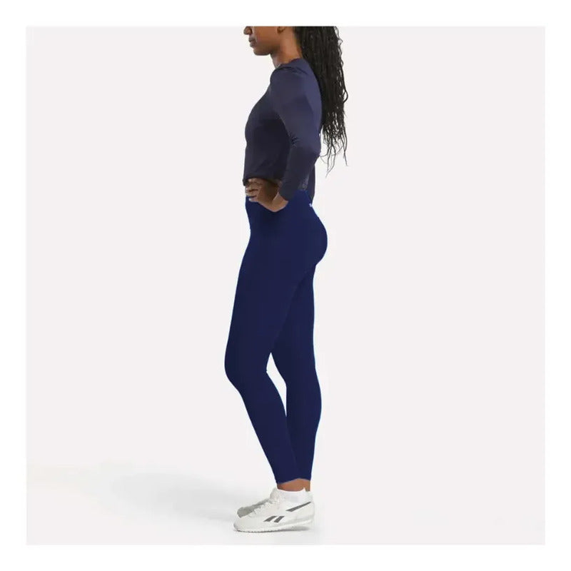 Calza Deportiva Mujer Reebok Core Train High Rise Azul