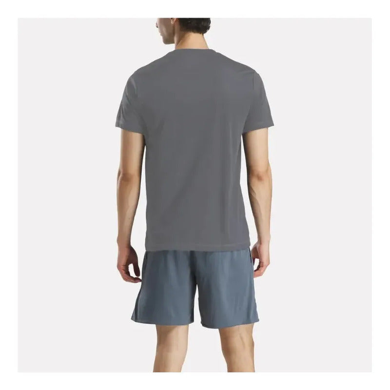 Polera Reebok Hombre Train Ss Tech Tee Gris