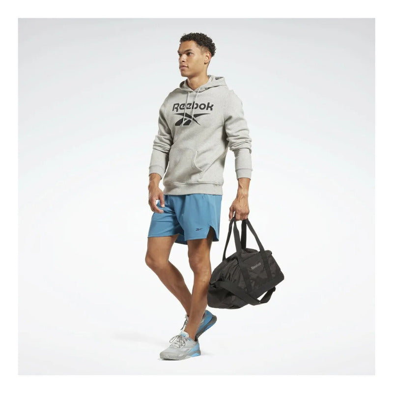 Poleron Reebok Hombre Big Logo Fleece Hoodie Gris