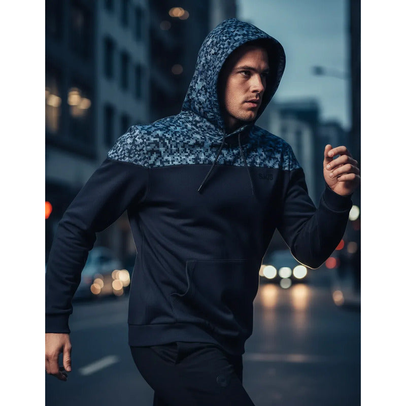 Poleron Osiris Hombre Hoodie Azul