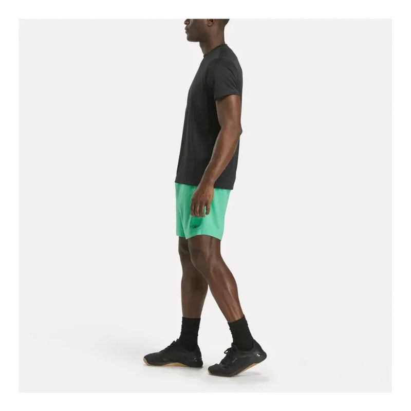 Polera Reebok Hombre Train Melange Tech Tee Negra