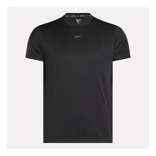 Polera Reebok Hombre Train Melange Tech Tee Negra