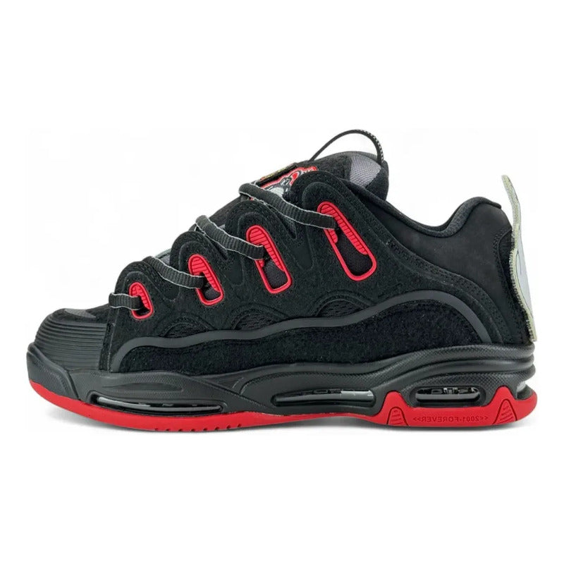 Zapatillas Osiris Hombre D3 2001 Black Red Velcro