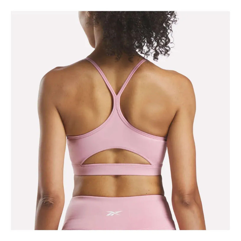 Peto Deportivo Mujer Reebok Core Strappy Bra Rosado