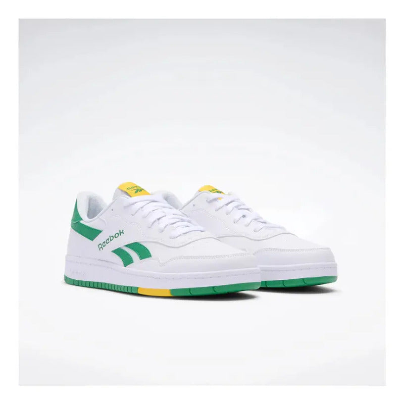 Zapatillas Reebok Unisex Modelo Bb 1000 Blanco - Verde