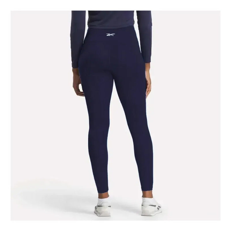 Calza Deportiva Mujer Reebok Core Train High Rise Azul