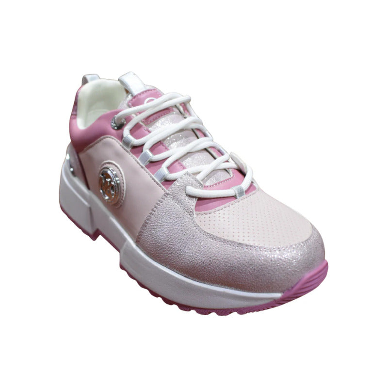 Zapatillas Michael Kors Mujer Cosmo Logo Rosa Smokey