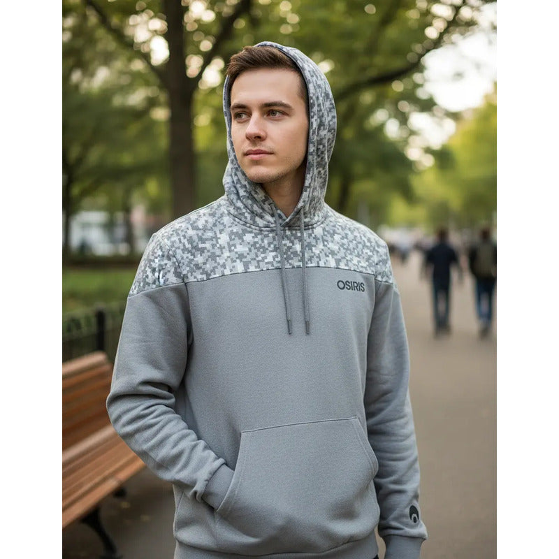 Poleron Osiris Para Hombre Modelo Butterfly Gris
