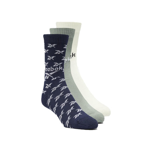 Calcetines Reebok Unisex Cl Fo Crew Sock 3p Azul/Blanco/Verde
