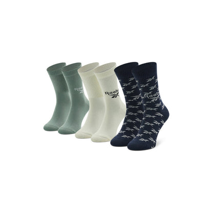 Calcetines Reebok Unisex Cl Fo Crew Sock 3p Azul/Blanco/Verde