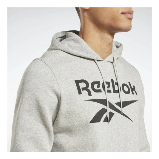 Poleron Reebok Hombre Big Logo Fleece Hoodie Gris