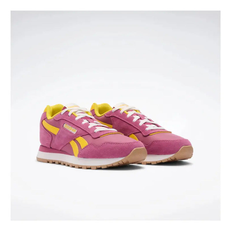 Zapatillas Reebok Mujer Modelo Glide Rosado - Amarillo