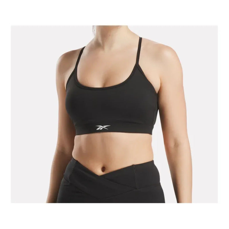 Peto Deportivo Mujer Reebok Core Strappy Bra Negro