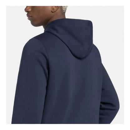 Poleron Reebok Deportivo Hombre Small Logo Fleece Azul