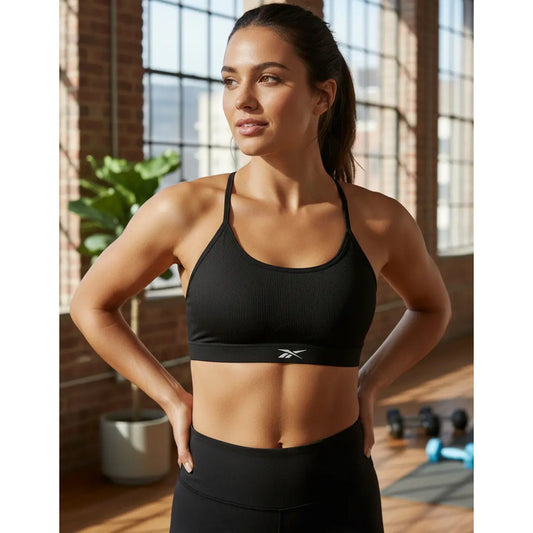 Peto Deportivo Mujer Reebok Core Strappy Bra Negro