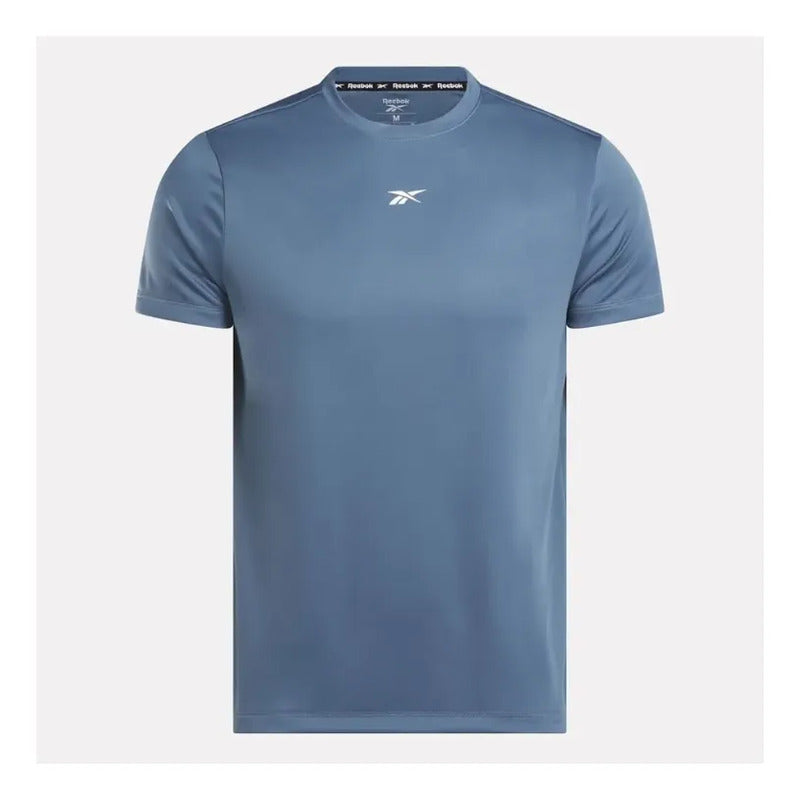 Polera Reebok Hombre Train Melange Tech Tee Gris