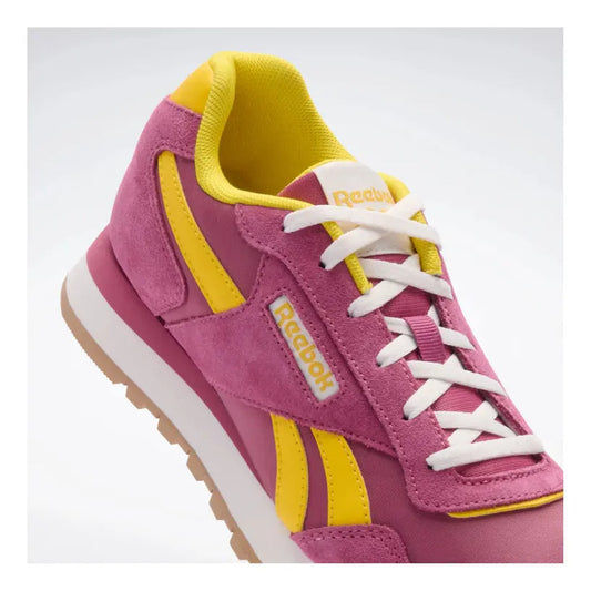 Zapatillas Reebok Mujer Modelo Glide Rosado - Amarillo