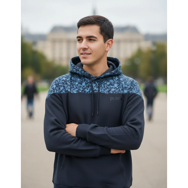 Poleron Osiris Hombre Hoodie Azul