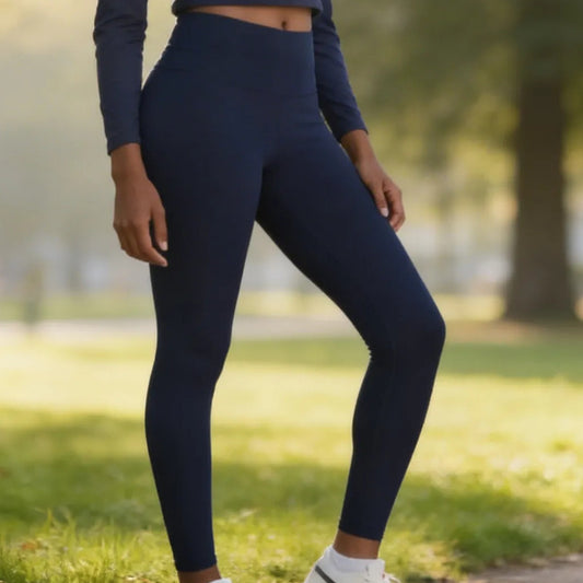 Calza Deportiva Mujer Reebok Core Train High Rise Azul