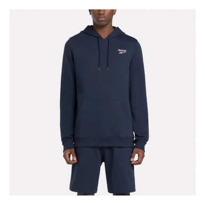 Poleron Reebok Deportivo Hombre Small Logo Fleece Azul