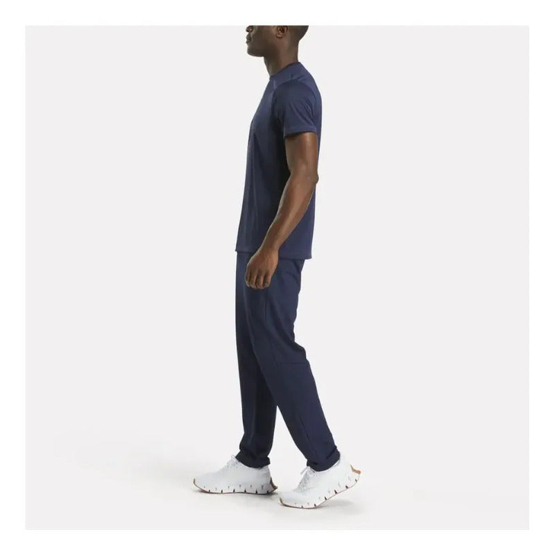 Pantalon Buzo Hombre Reebok Id Train Knit Pant Azul