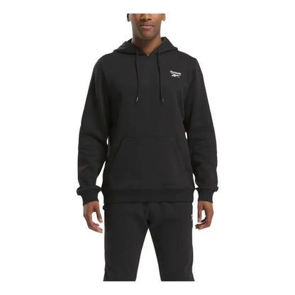 Poleron Reebok Deportivo Hombre Small Logo Fleece Negro