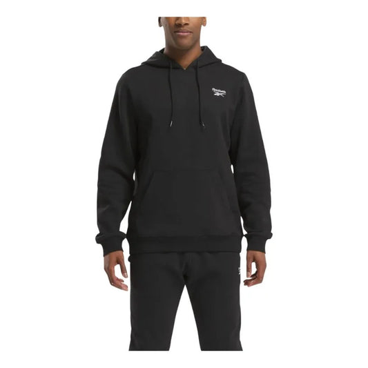 Poleron Reebok Deportivo Hombre Small Logo Fleece Negro