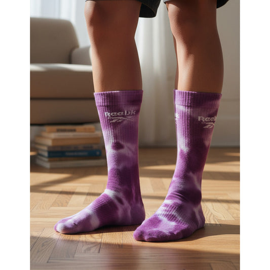Calcetines Deportivos Reebok Unisex Fun Crew Sock Morado
