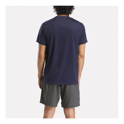 Polera Reebok Hombre Train Melange Tech Tee Azul