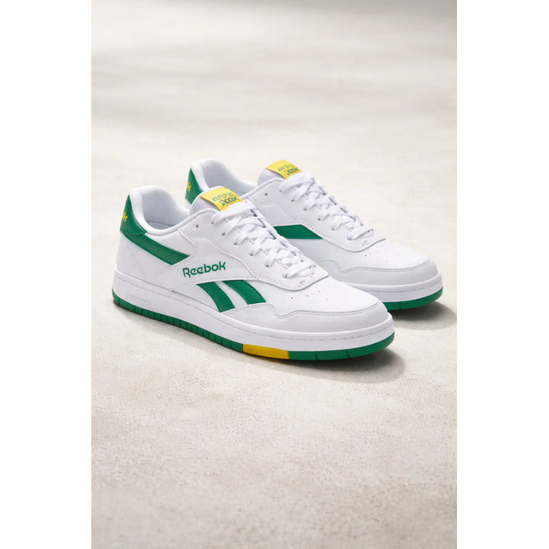 Zapatillas Reebok Unisex Modelo Bb 1000 Blanco - Verde