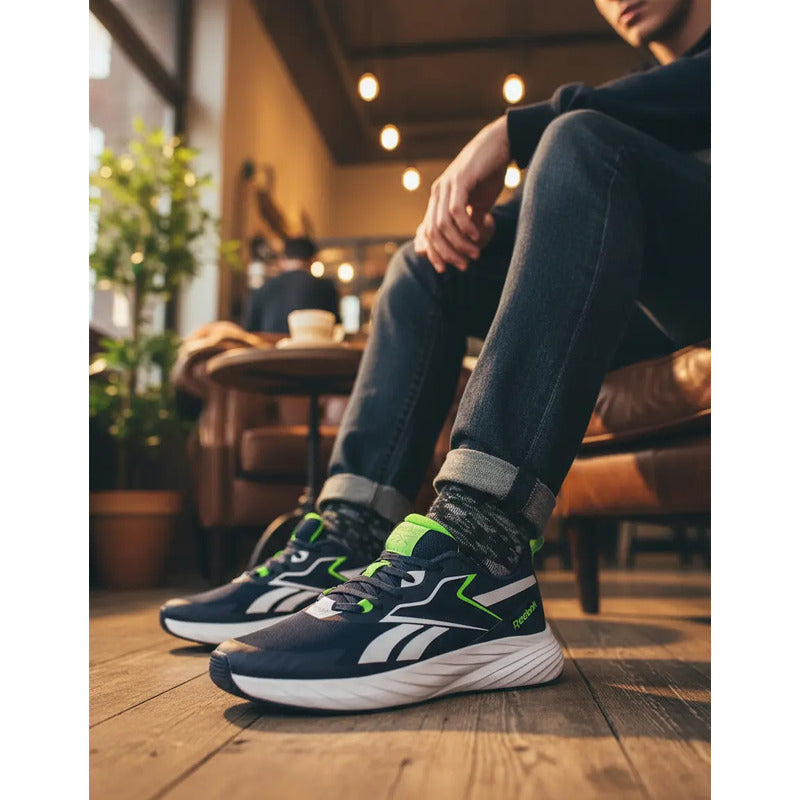 Zapatillas Reebok Hombre Modelo Verse Color Azul Verde